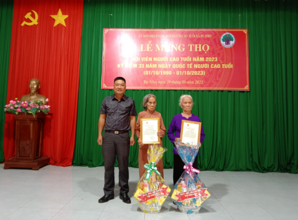 Hai xã Bù Nho, Bình Sơn tổ chức Lễ mừng thọ người cao tuổi năm 2023
