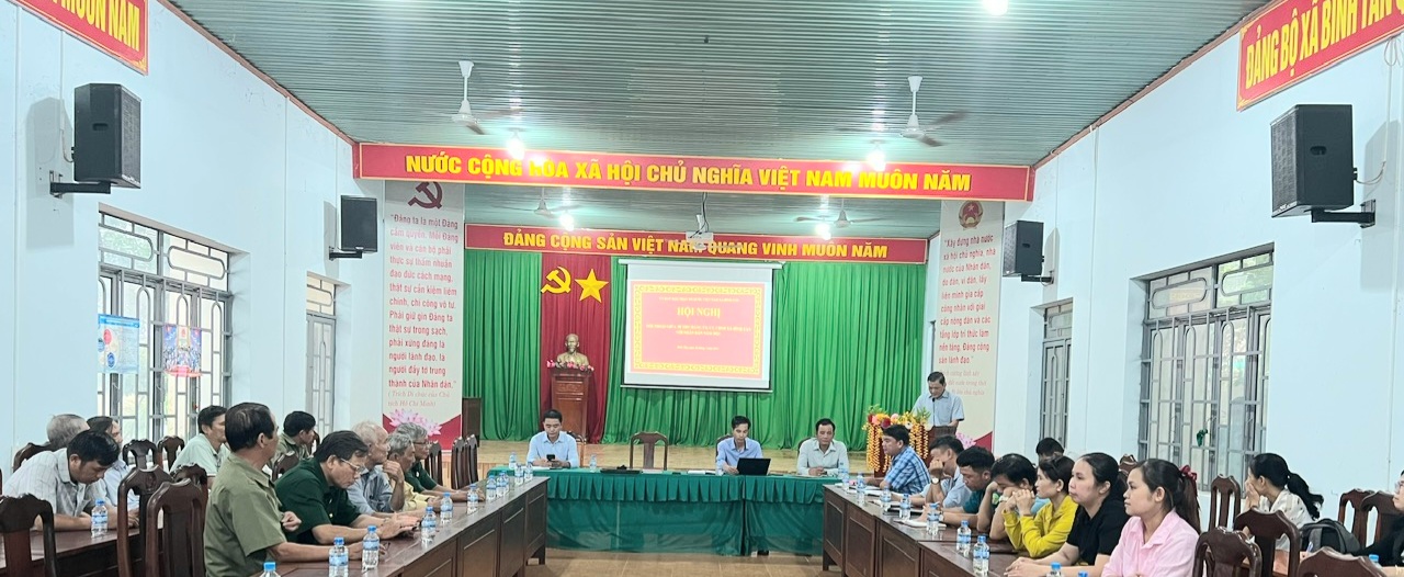 Bình Tân tổ chức Hội Nghị đối thoại giữa Bí Thư Đảng ủy, Chủ tịch UBND xã với Nhân dân năm 2023