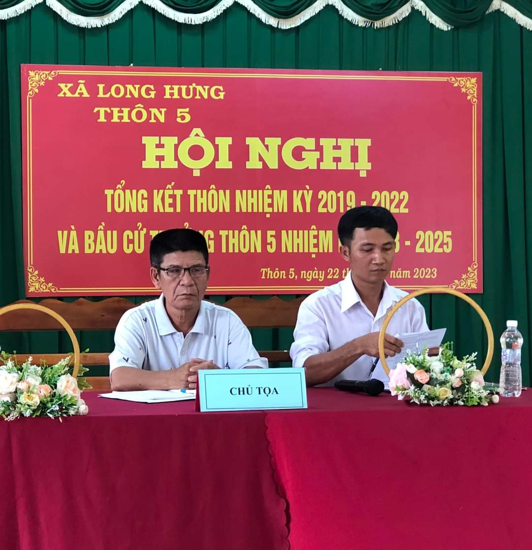 Xã Long Hưng hoàn thành công tác bầu thôn trưởng nhiệm kỳ 2023-2025