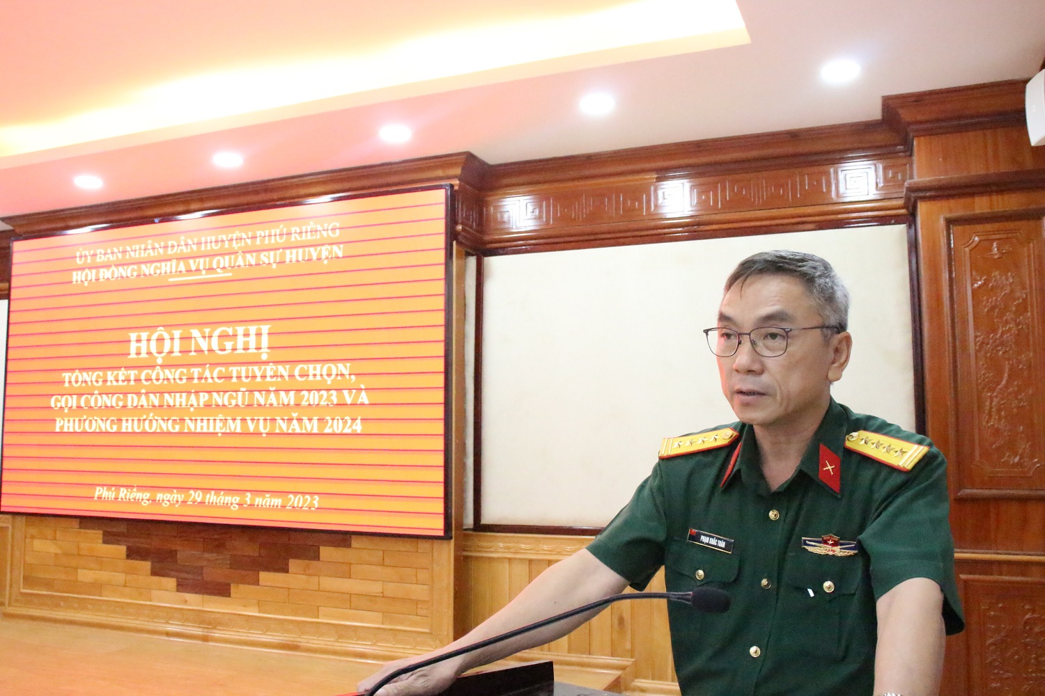 Phú Riềng: Năm 2023, công tác tuyển quân đảm bảo chất và lượng
