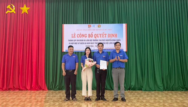 Thành lập chi đoàn Trường TH&THCS Nguyễn Đình Chiểu