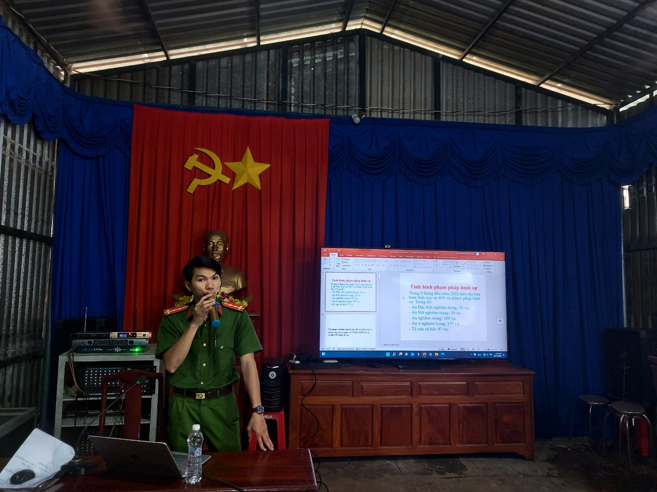 Cán bộ, chiến sỹ và Nhân dân xã Long Hà được tuyên truyền, phổ biến, giáo dục pháp luật