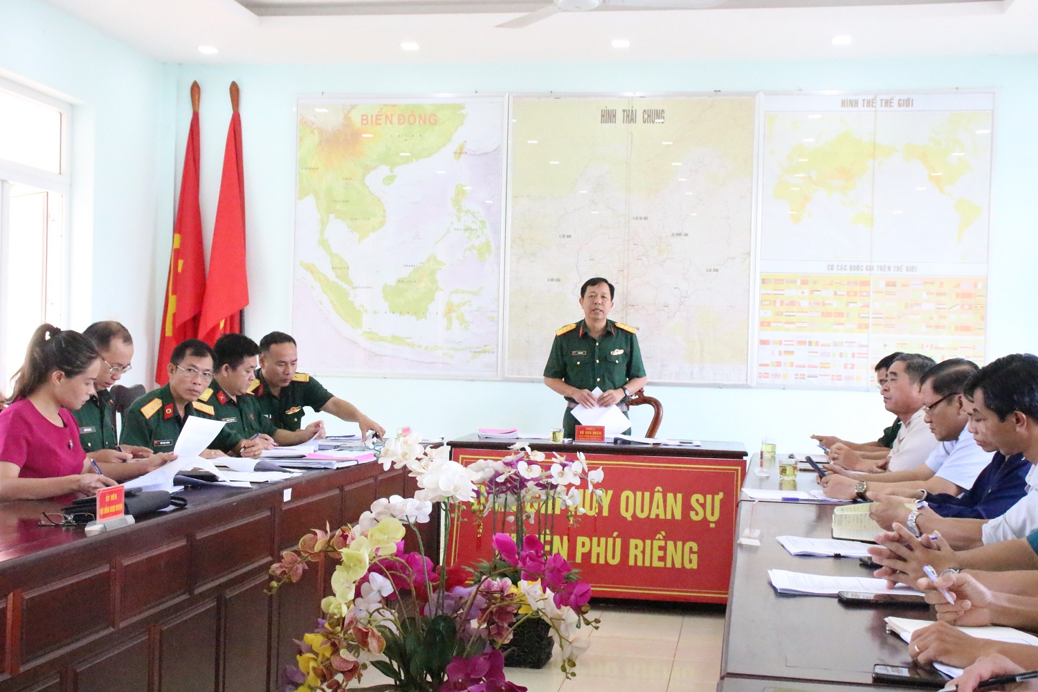 Hội đồng nghĩa vụ quân sự huyện Phú Riềng xét duyệt chính trị quân sự năm 2023.