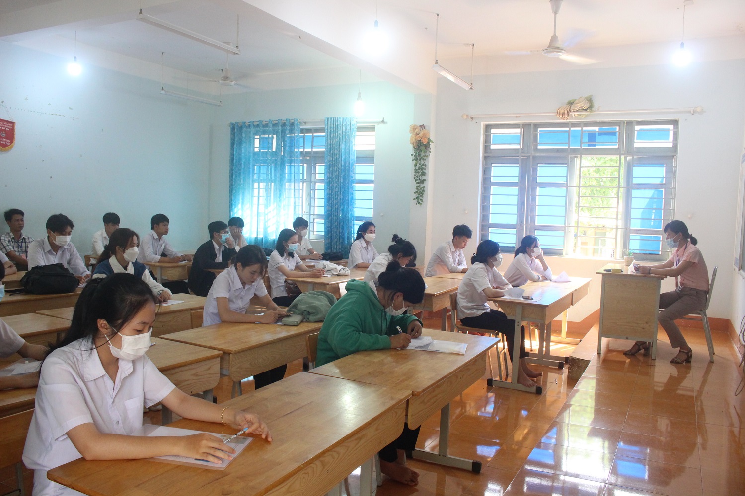 Các thí sinh trên địa bàn huyện Phú Riềng sẵn sàng bước vào kỳ thi tốt nghiệp THPT năm 2022.