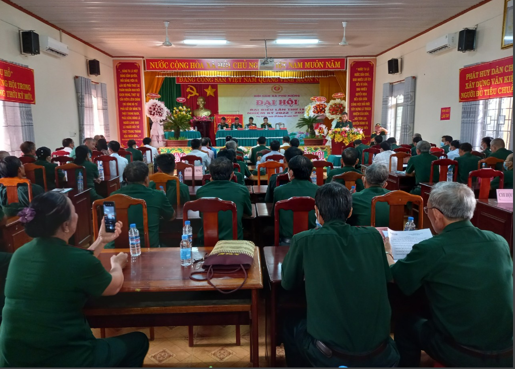 Xã Phú Riềng tổ chức Đại hội đại biểu Hội Cựu chiến binh lần thứ IX, nhiệm kỳ 2022-2027