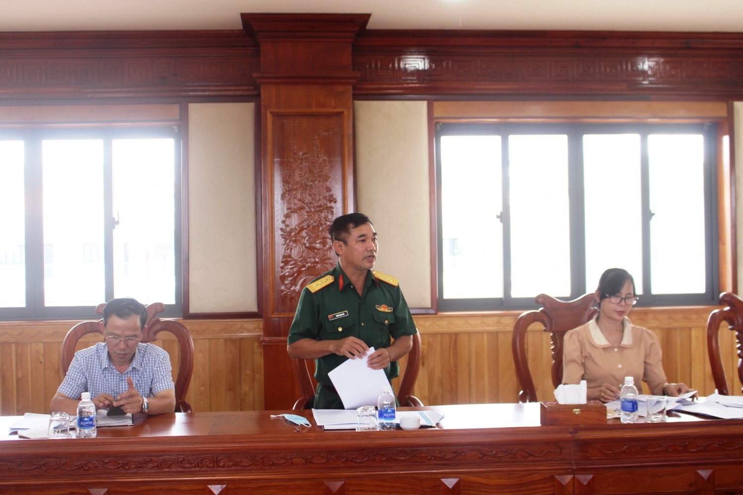 Phó Bí thư Thường trực Huyện ủy Nguyễn Quốc Soài chủ trì họp Ban chỉ đạo VĐQC liên ngành huyện