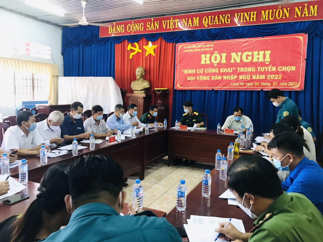 Long Hà tổ chức Hội nghị “Bình cử, công khai” trong tuyển chọn, gọi công dân nhập ngũ năm 2022