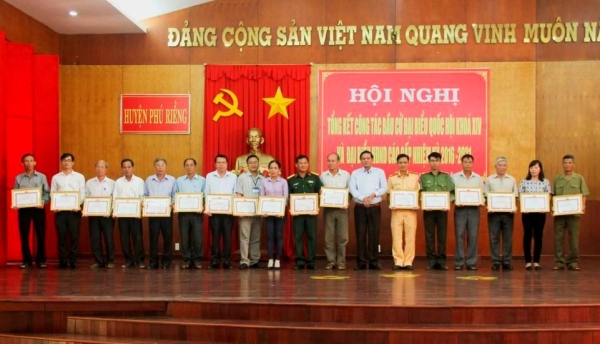 Huyện Phú Riềng tổ chức tổng kết công tác bầu cử Quốc hội khóa XIV và đại biểu HĐND các cấp nhiệm kỳ 2016-2021