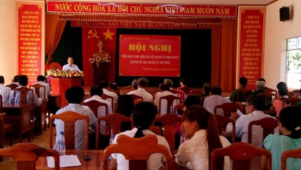 Hội nghị triển khai thực hiện các kế hoạch và Nghị quyết chuyên đề của Huyện ủy Phú Riềng.