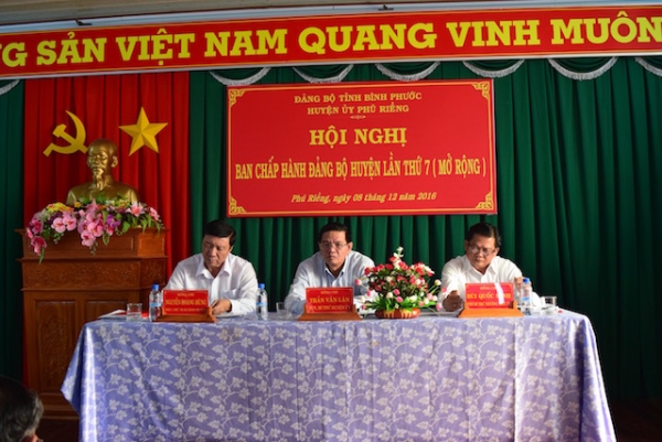 Hội nghị BCH Đảng bộ huyện Phú Riềng (mở rộng) lần thứ 7