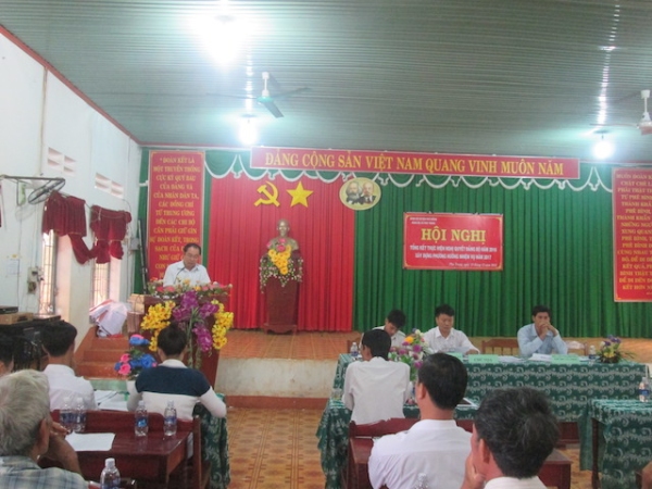 Đảng bộ xã Phú Trung tổng kết thực hiện Nghị quyết Đảng bộ năm 2016