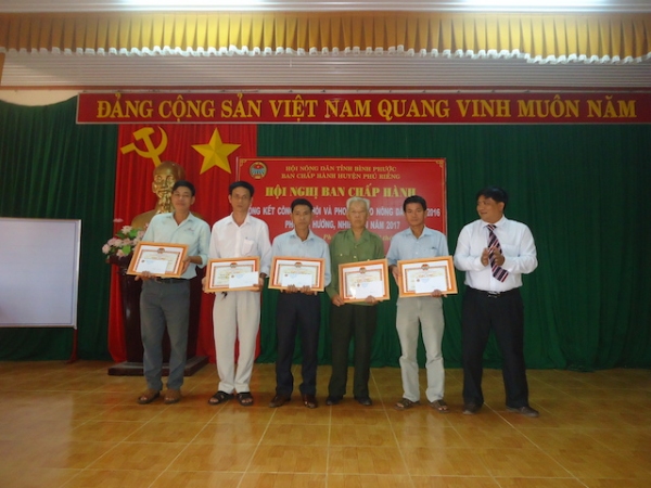 Hội nông dân huyện Phú Riềng tổng kết công tác năm 2016