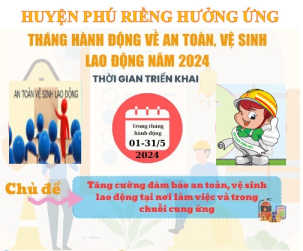 Phú Riềng: Hưởng ứng Tháng hành động An toàn, Vệ sinh lao động năm 2024