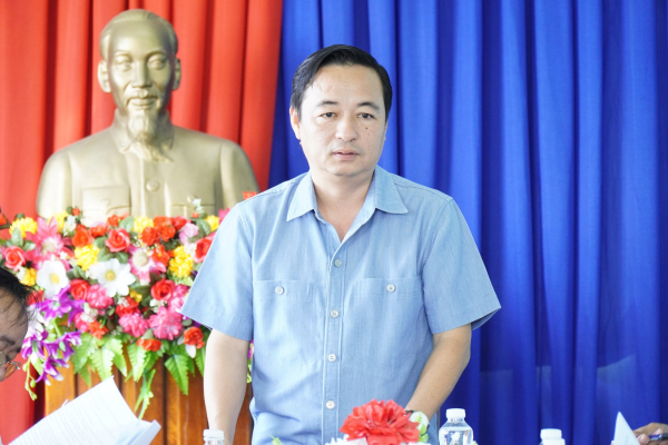 Ban kinh tế - xã hội HĐND huyện giám sát kết quả thực hiện các Chương trình mục tiêu Quốc gia tại xã Phước Tân.
