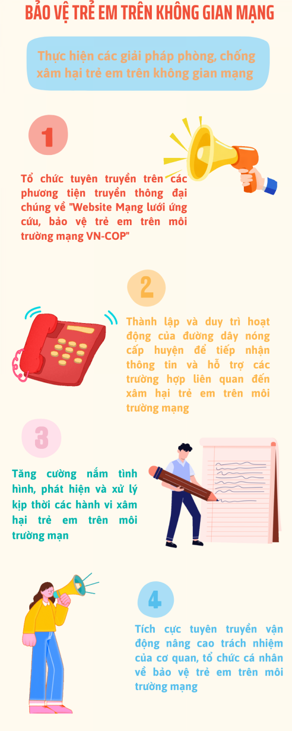 Triển khai thực hiện các giải pháp phòng, chống xâm hại trẻ em trên không giai mạng.